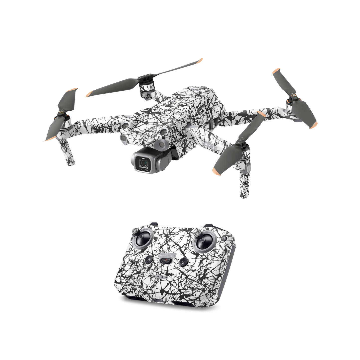 White Splash-All Drone Skin Models