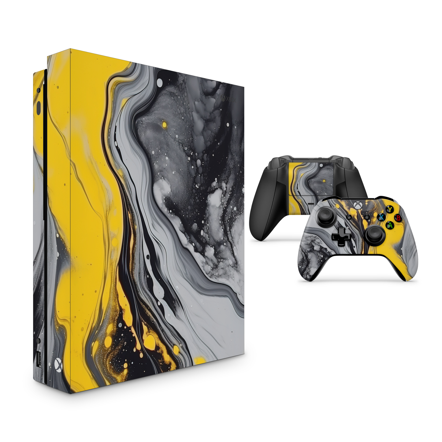 Golden Marble Xbox One Skin with 2 Controller Skins