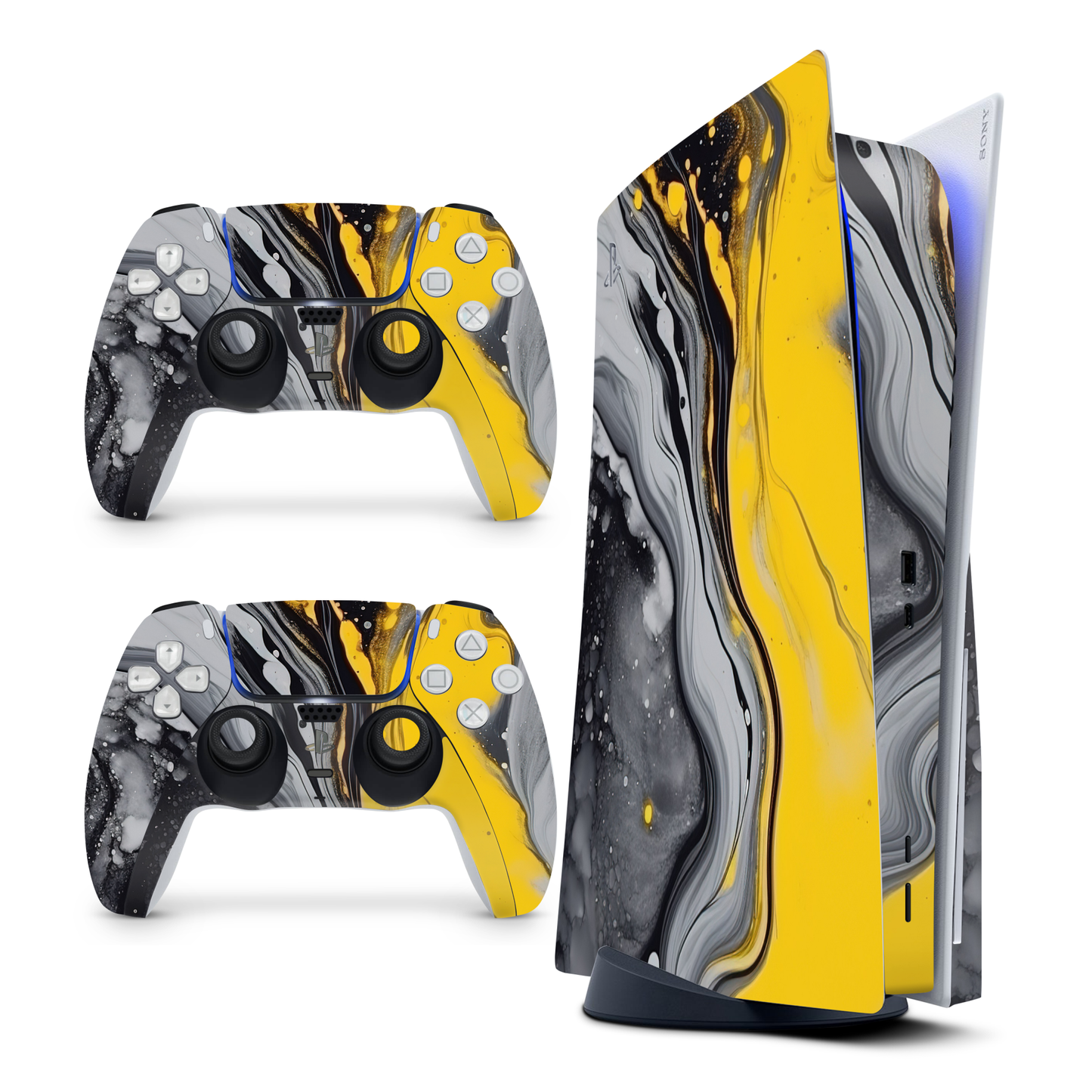 Golden Marble PS5 Skin with 2 Controller Skins