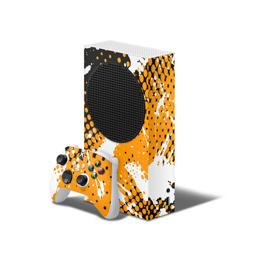 Orange Pop Xbox Series S Skin with 2 Controller Skins
