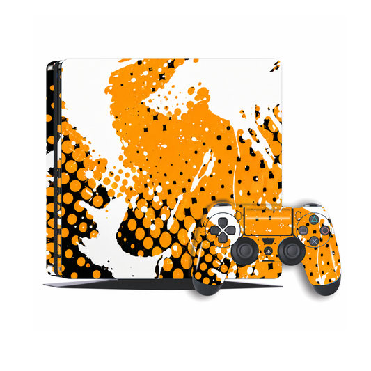 Orange Pop PS4 Skin with 2x Controller Skins