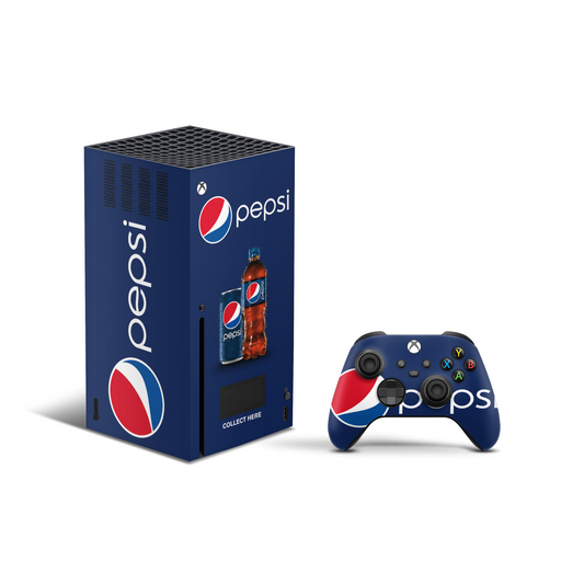 Pepsi Xbox Series X Skin with 2 Controller Skins