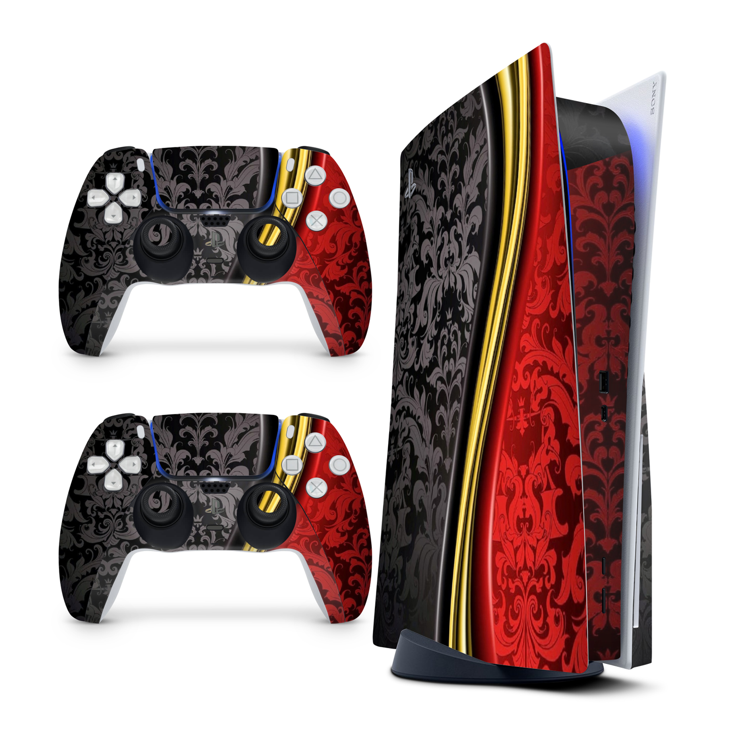 Royal Noir PS5 Skin with 2 Controller Skins