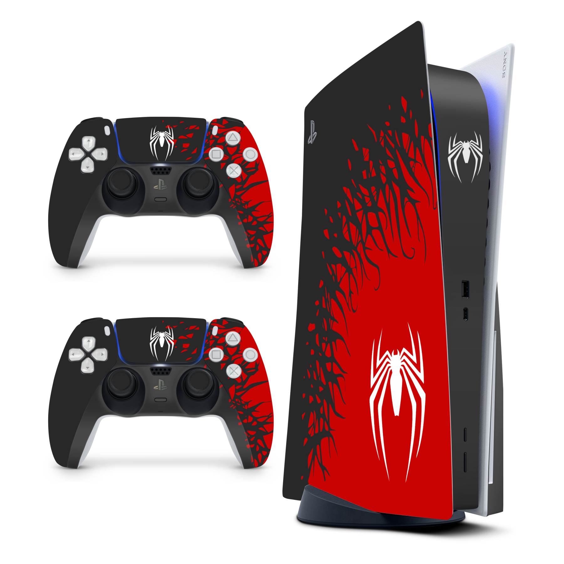 SPIDER PS5 Skin with 2 Controller Skins