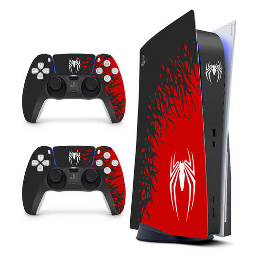 SPIDER PS5 Skin with 2 Controller Skins
