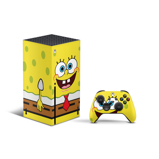 Spongepob Xbox Series X Skin with 2 Controller Skins
