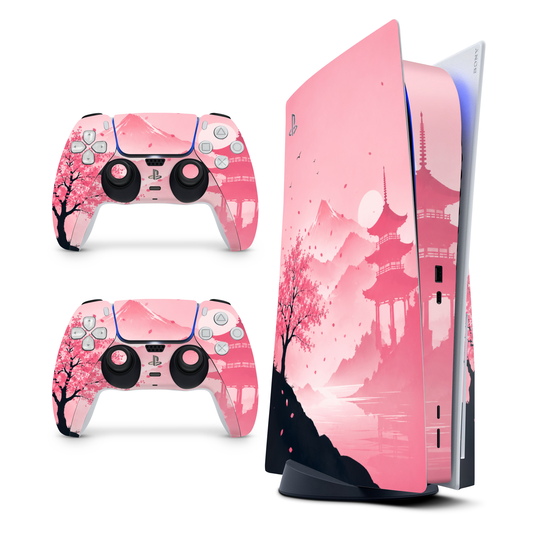Sakura Dawn PS5 Skin with 2 Controller Skins