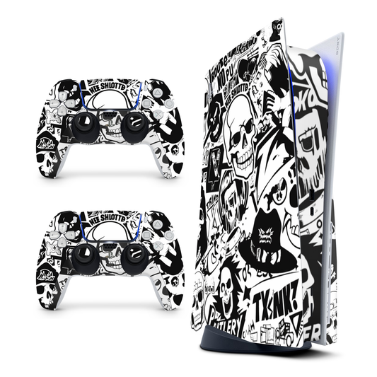 Skull Chaos PS5 Skin with 2 Controller Skins