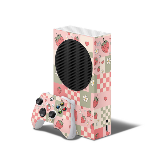 Strawberry Xbox Series S Skin with 2 Controller Skins