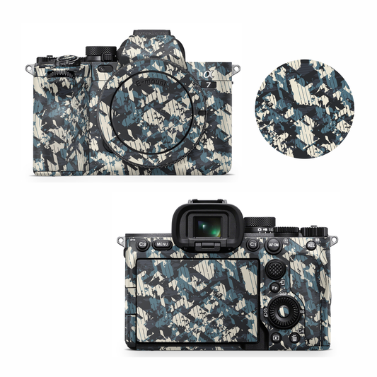 Blue White Camera Skin for all models