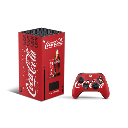 Coca Cola Xbox Series X Skin with 2x Controller Skins