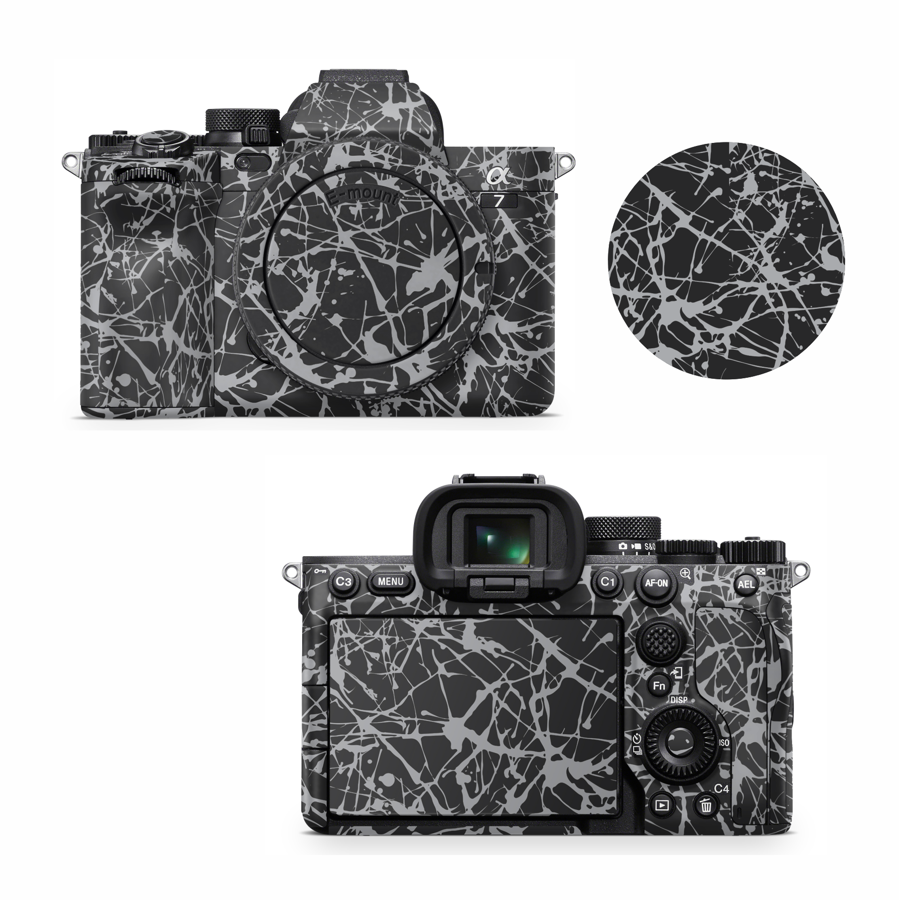 Grey Splash Camera Skin for all models