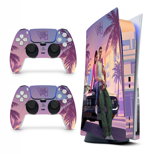 GTA6 PS5 Skin with 2x Controller Skins