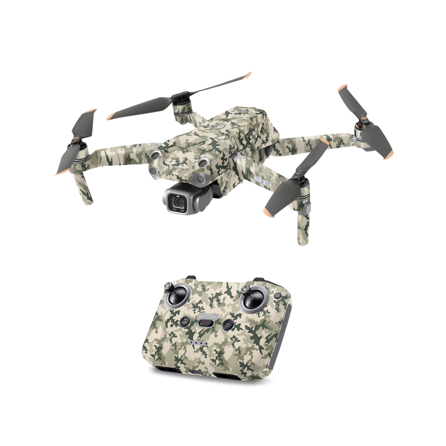 Yellow Camo-All Drone Skin Models