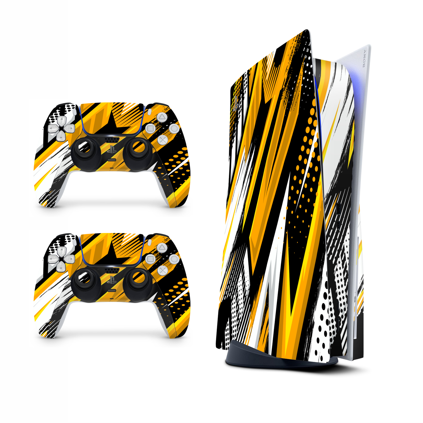 Yellow Rush PS5 Skin with 2x Controller Skins